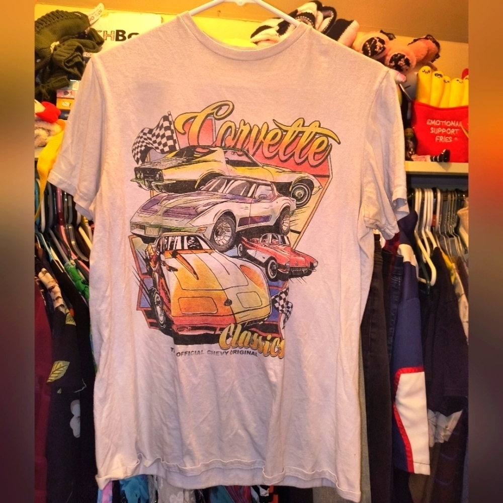 Chemistry Light Corvette Car Size Medium Cotton Tee